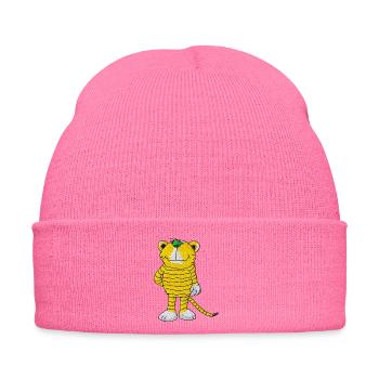 Janosch Little Tiger Embroidery - Embroidered Winter Hat - pink - Front
