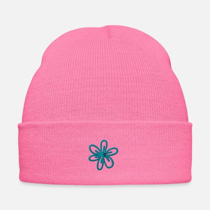 Fleur brodée Bonnet d'hiver personnalisable en broderie