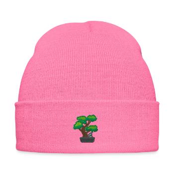 Bonsaï - Bonnet d'hiver personnalisable en broderie - rose - Devant