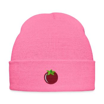 Tomate bestickt - Bestickte Wintermütze - Pink - Vorne