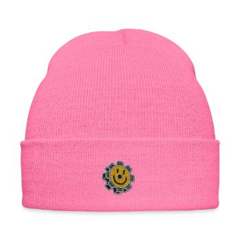 Roue dentée - Bonnet d'hiver personnalisable en broderie - rose - Devant