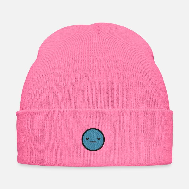 Poker Face - Bestickte Wintermütze - Pink