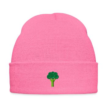 Embroidered broccoli - Embroidered Winter Hat - pink - Front
