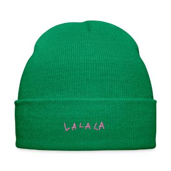 LA LA LA brodée - Bonnet d'hiver personnalisable en broderie - vert - Devant