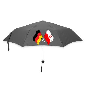 Flag of Germany and flag Poland - Umbrella (small) - grey - Front
