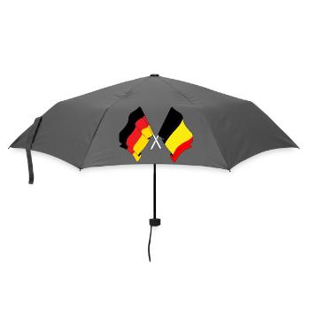 Flag of Germany and flag of Belgium - Umbrella (small) - grey - Front