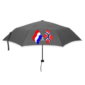 Flagge der Niederlande und Flagge Norwegen - Regenschirm (klein) - Grau - Vorne