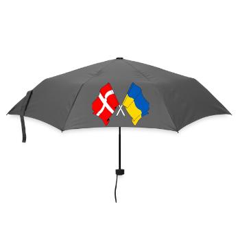 Drapeau Danemark, drapeau Ukraine - Parapluie standard - bruyère - Devant