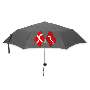 Flag Denmark, flag Latvia - Umbrella (small) - grey - Front