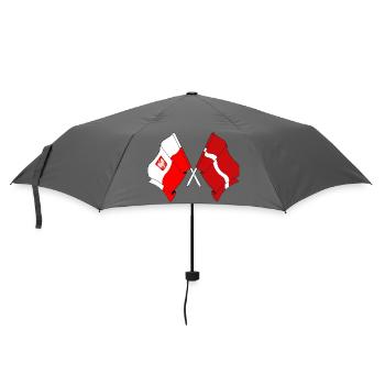 Flag of Poland, Latvia - Umbrella (small) - grey - Front