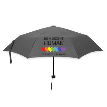 Mois de la fierté LGBTQ - Soyez une personne décente. Ce n’est pas th - Parapluie standard - bruyère - Devant