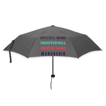 Offiziell Mama inoffiziell Mental Load - Regenschirm (klein) - Grau - Vorne