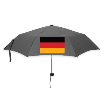 Deutschland Dreifarben Flagge - Regenschirm (klein) - Grau - Vorne