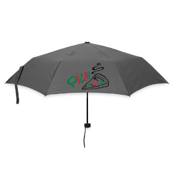 Italienische Pizza, italian food - Regenschirm (klein) - Grau - Vorne