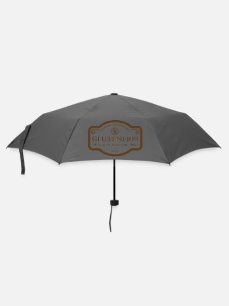 Weizen Ist Nicht Mein Ding Glutenfrei Badge - Regenschirm (klein) - Grau