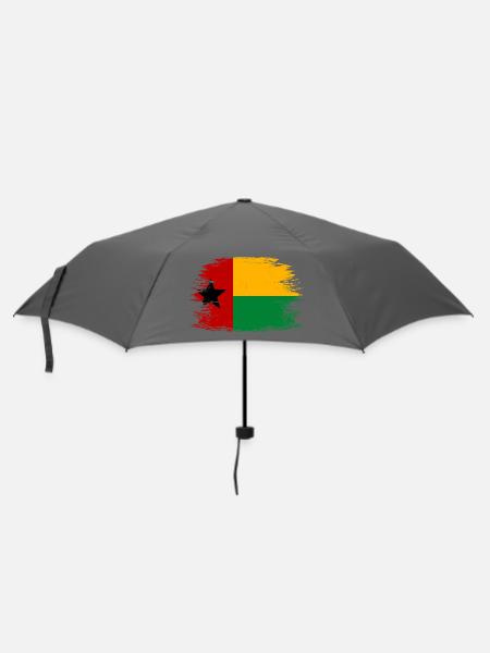 Guinea_Bissau_Flagge_used - Regenschirm (klein) - Grau
