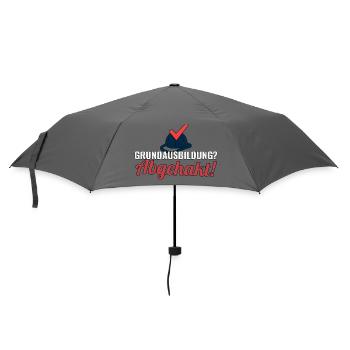 Feuerwehr-Grundausbildung bestanden als Geschenk - Regenschirm (klein) - Grau - Vorne