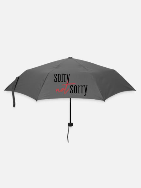 Sorry Not sorry  - Regenschirm (klein) - Grau