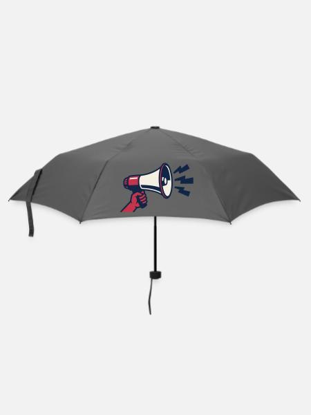 Rotes Megafon Ultras Logo - Regenschirm (klein) - Grau