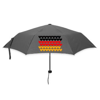 Germany Flag Heart Tile Design - Umbrella (small) - grey - Front
