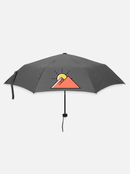 Berge Sonne Natur - Regenschirm (klein) - Grau