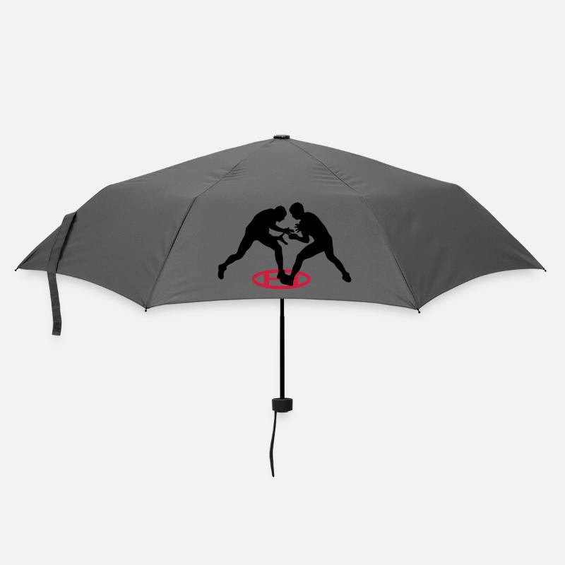 griechisch römischen ringkampf - Regenschirm (klein) - Grau