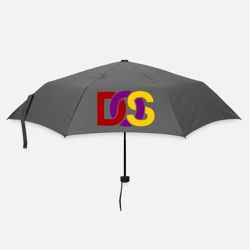 Retro MS DOS Logo - Umbrella (small) - grey