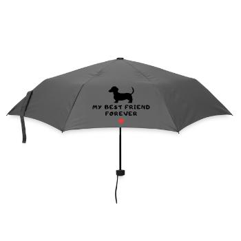 Dackel Dachshund - Regenschirm (klein) - Grau - Vorne