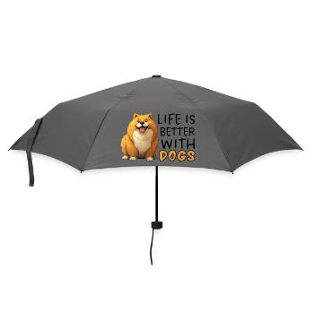 La vie est meilleure avec les chiens Pembroke Welsh Corgi - Parapluie standard - bruyère - Devant
