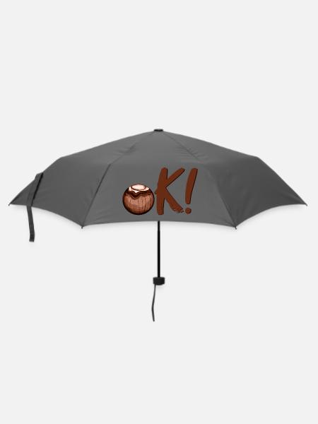 OK Sommer Kokosnuss - Regenschirm (klein) - Grau