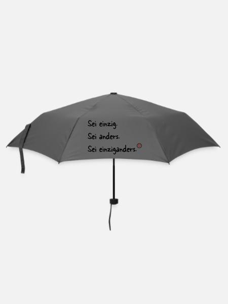 Sei einziganders - Regenschirm (klein) - Grau