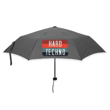 Harte Techno-Streifen - Regenschirm (klein) - Grau - Vorne