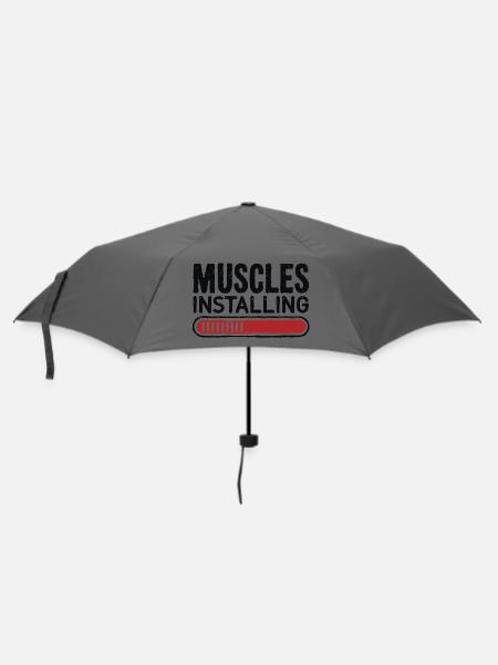 Muskeln installieren - Regenschirm (klein) - Grau