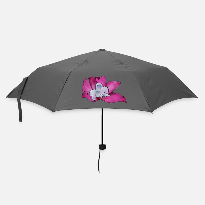Elephant in blossom - Umbrella (small) - grey