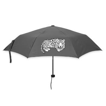 T-shirt blanc léopard en chat Leparden T-shirt cadeau - Parapluie standard - bruyère - Devant