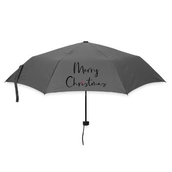 Merry Christmas Stern Geschenk Weihnachten - Regenschirm (klein) - Grau - Vorne