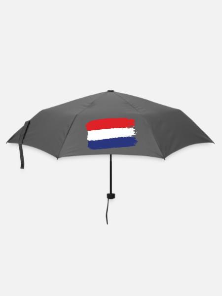 Holländische Flagge Pinselstrich - Regenschirm (klein) - Grau
