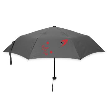 Abstract Rocket Silhouette - Umbrella (small) - grey - Front