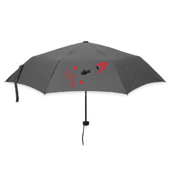 Logo graffiti de fusée rouge - Parapluie standard - bruyère - Devant
