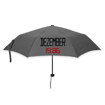 40. Geburtstag, Dezember 1986 - Regenschirm (klein) - Grau - Vorne