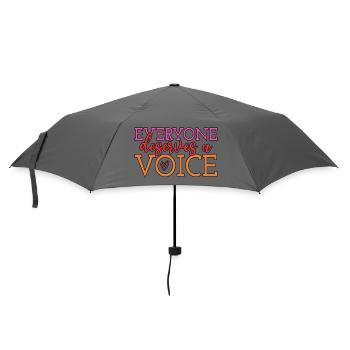 Everyone Deserves A Voice Speech Pathologist SLP - Umbrella (small) - grey - Front