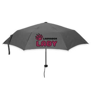 Dame labrador avec la patte fière propriétaire de chien - Parapluie standard - bruyère - Devant