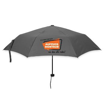 Aufzugsmonteur - Regenschirm (klein) - Grau - Vorne