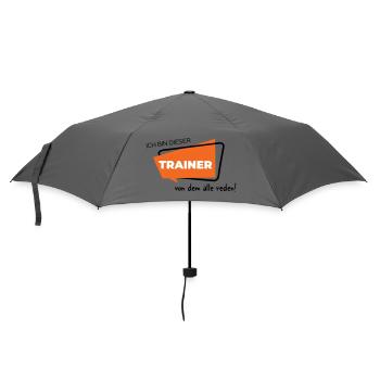 Ich bin dieser Trainer von dem alle reden - Regenschirm (klein) - Grau - Vorne