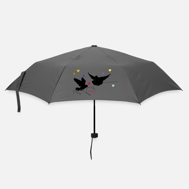 Turteltauben - Regenschirm (klein) - Grau