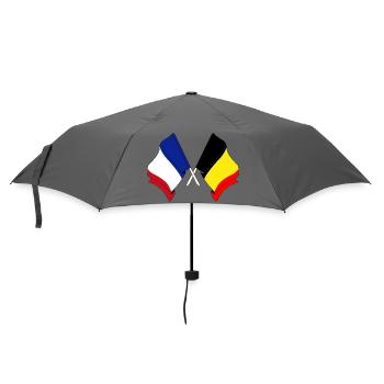 Drapeau de la France et drapeau de la Belgique - Parapluie standard - bruyère - Devant