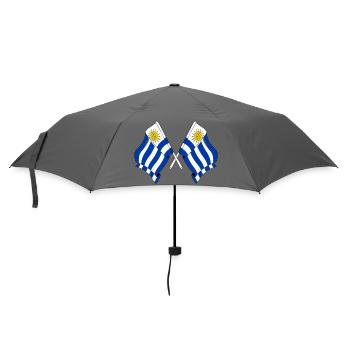 Deux drapeaux croisés de l’Uruguay - Parapluie standard - bruyère - Devant