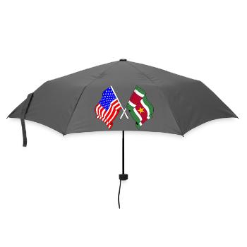 Flag USA and flag Suriname - Umbrella (small) - grey - Front