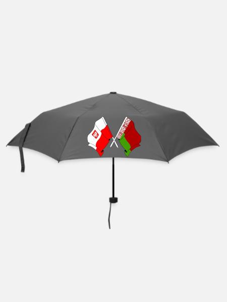 Flagge Polens, Weißrusslands - Regenschirm (klein) - Grau