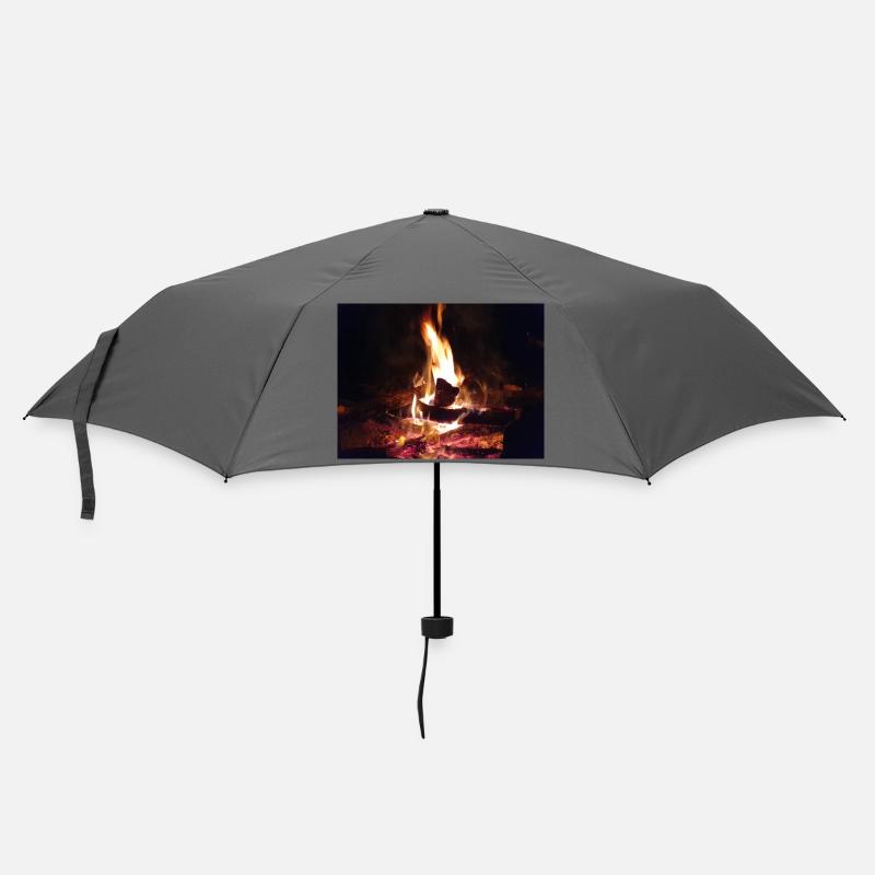 Lagerfeuer Abendteuer - Regenschirm (klein) - Grau